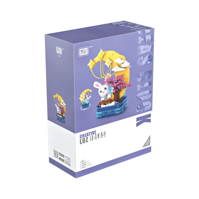 Mid-Autumn Festival Moon Rabbit Pen Holder | LOZ Mini Block Building Bricks Set Fairy Tale for Ages 10 