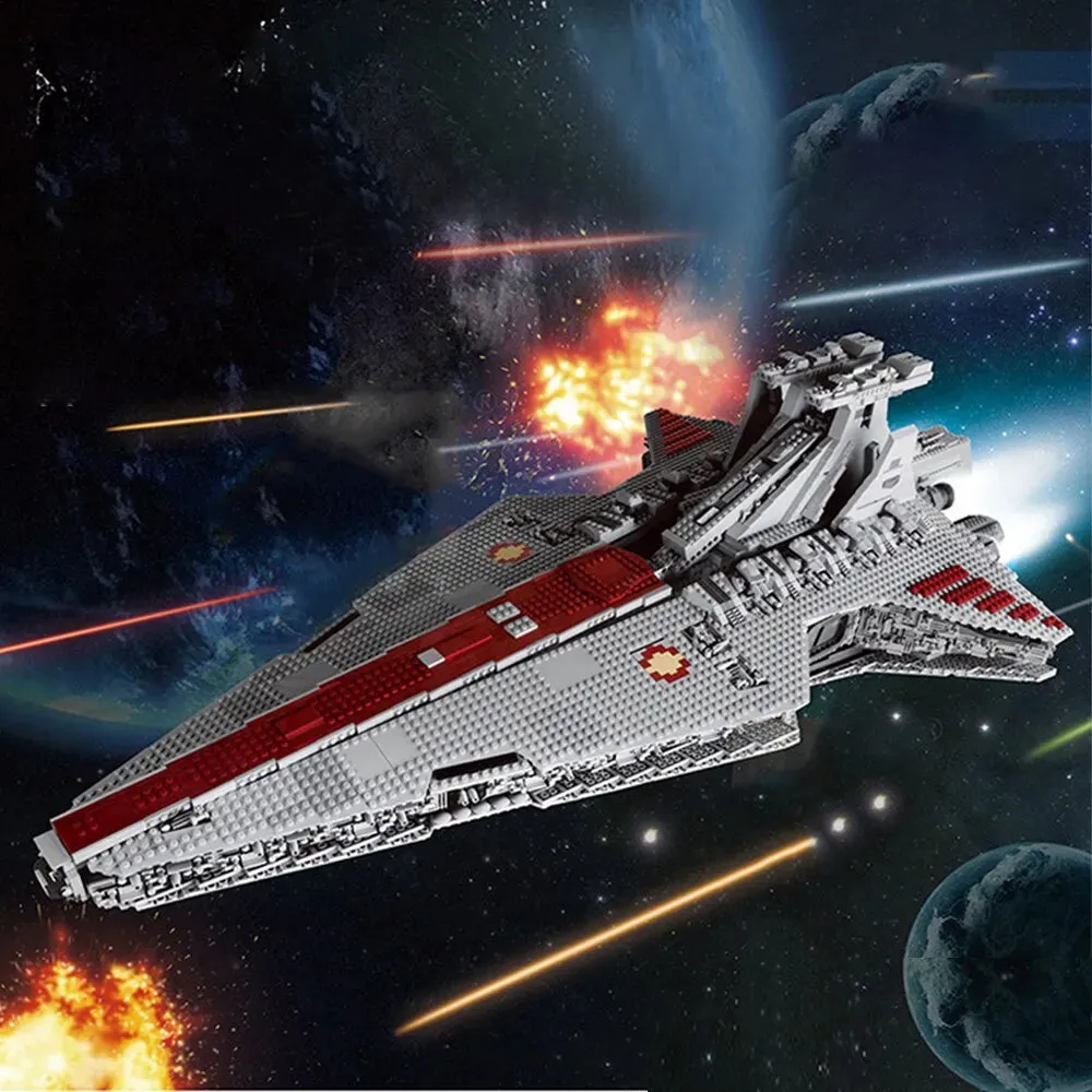 MOC NON  6685pcs Star Toys UCS Venator Republic Attack Cruiser Destroyer Set Buidling Blocks Bricks MOC-0694 Toy  for Kids no Box