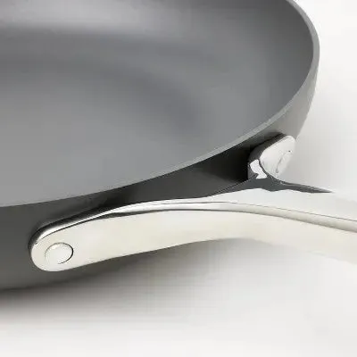 Open Box - 2pk (8" & 10") Aluminum Nonstick Hard Anodized Frypan Set Dark Gray - Figmint