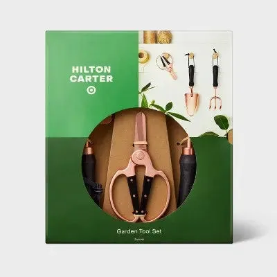 Open Box - Hilton Carter Garden Tool Kit 3PC Set Shovel Pruner Cultivator Rust Resistant