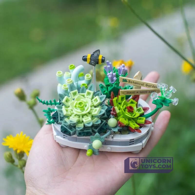 Potted Succulent Plants | LOZ 1660 Mini Block Eternal Plant Pot Set for Ages 10 