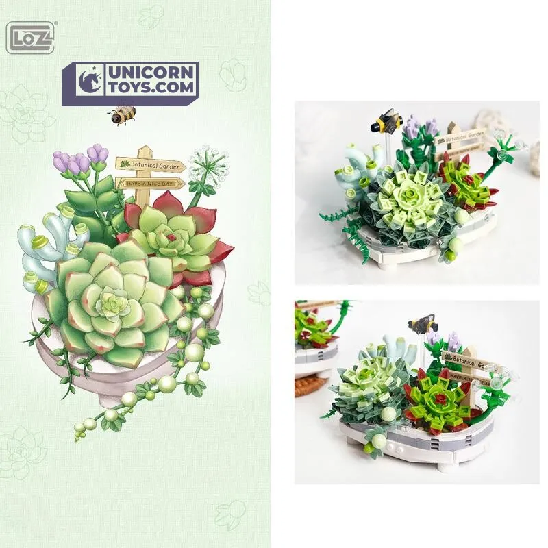 Potted Succulent Plants | LOZ 1660 Mini Block Eternal Plant Pot Set for Ages 10 