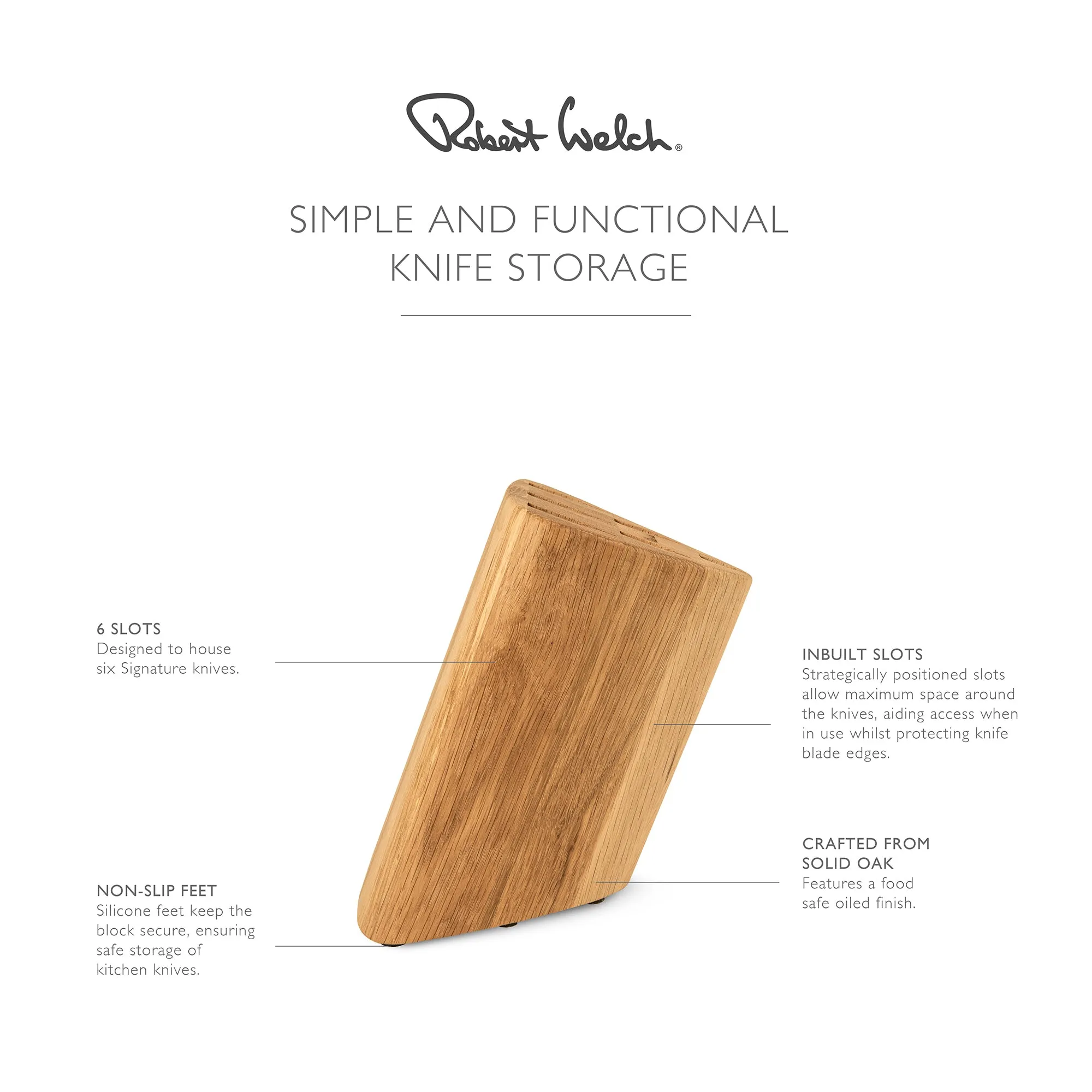 Prism Oak Knife Block