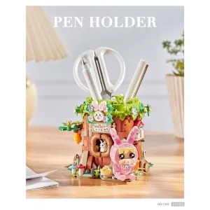 Rabbit House Pen Holder | LOZ 1242 Mini Block Building Bricks Set for Ages 10 