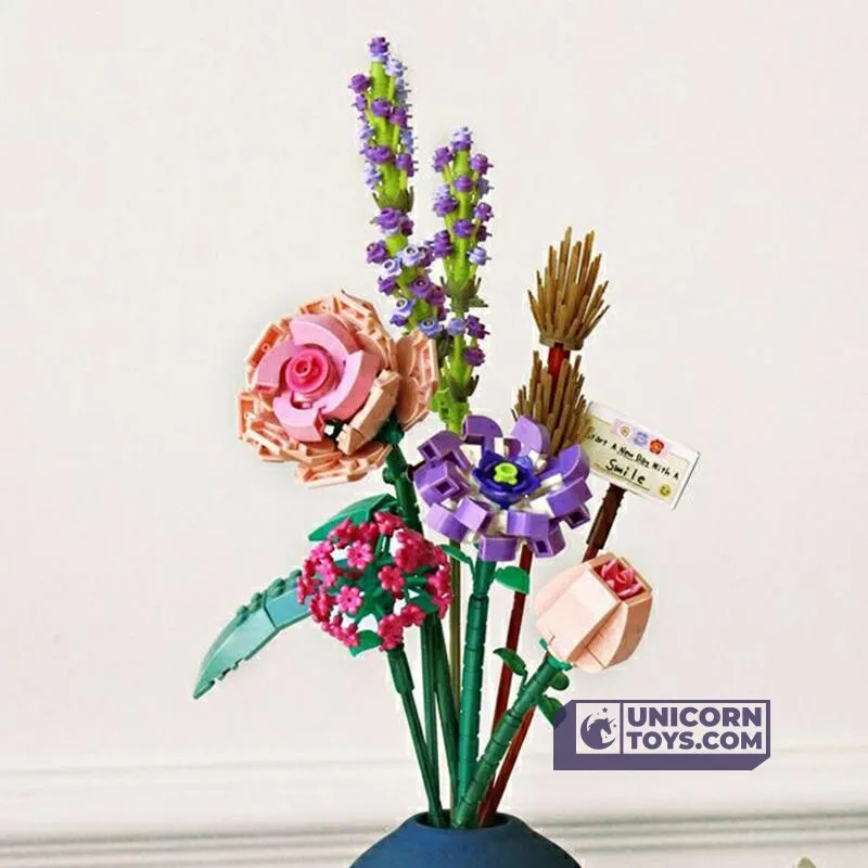 Rose Camellia Lavender Orchid Model | LOZ 1657 Mini Block Eternal Flower Set for Ages 10 