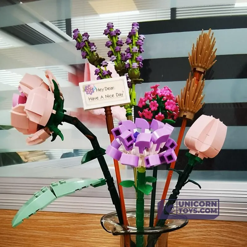 Rose Camellia Lavender Orchid Model | LOZ 1657 Mini Block Eternal Flower Set for Ages 10 