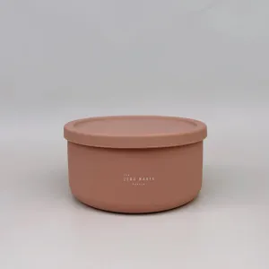 Round Silicone Container - LARGE - Dusty Pink