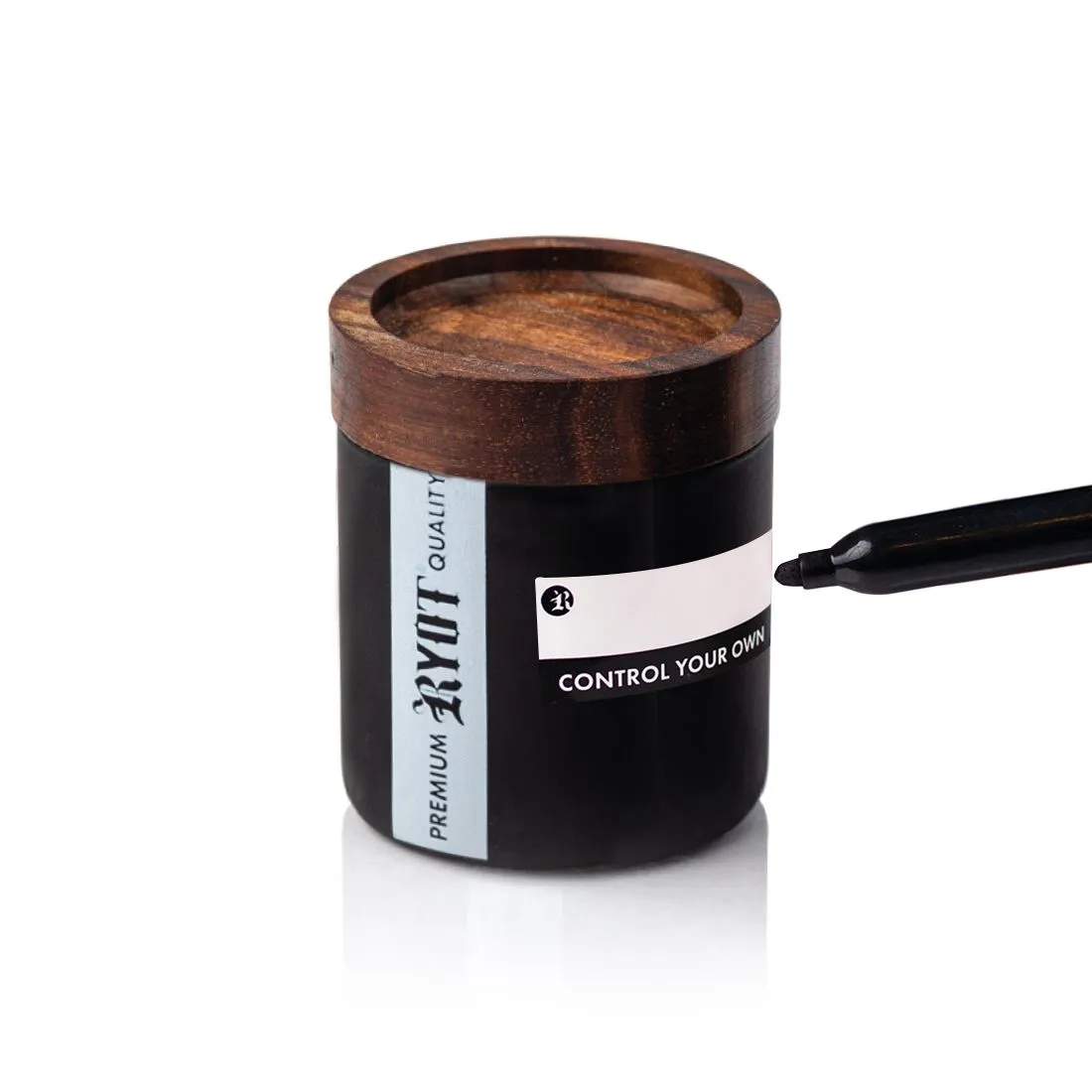 RYOT Black Glass Storage Jar