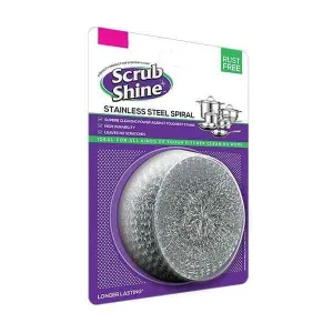 SCRUB SHINE STAINLESS STEEL SPIRAL 1