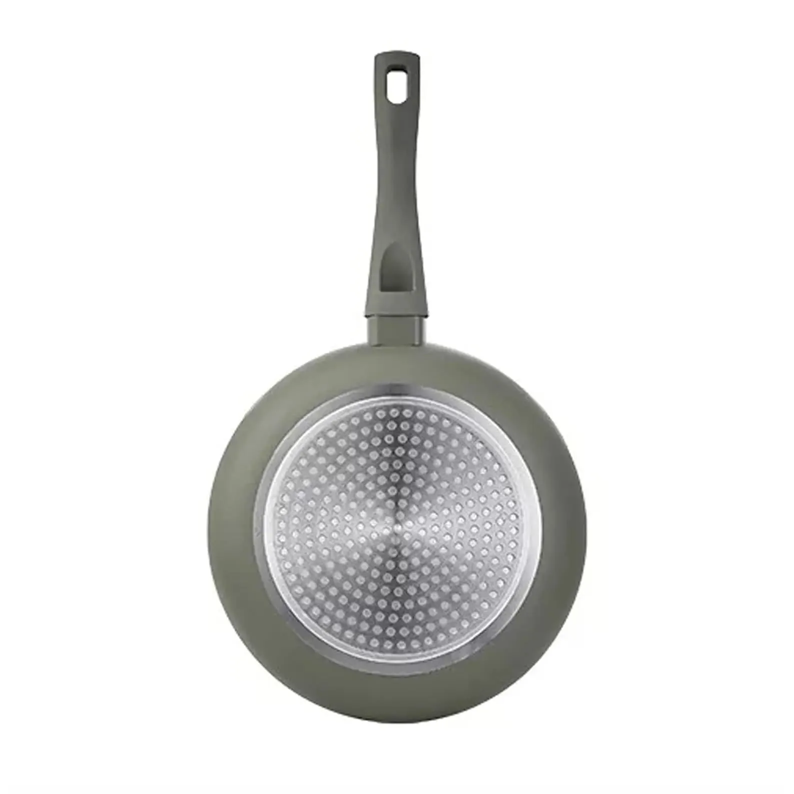 Set of 3 Frying Pans With 3 Utensils Aluminium Non-Stick Green
