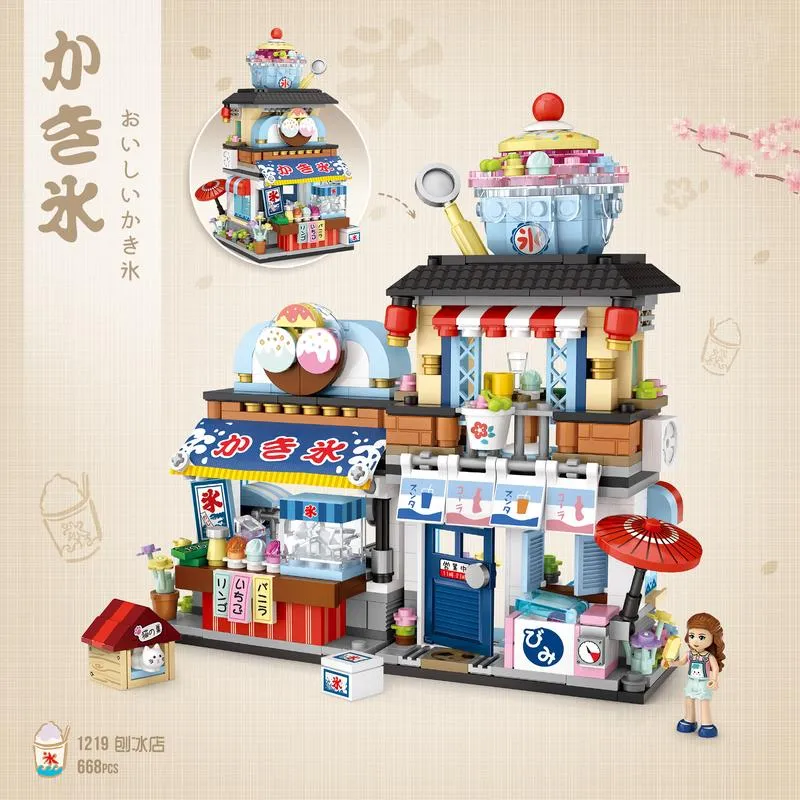 Shaved Ice Shop | LOZ 1219 Building Bricks Mini Street Set for Ages 10 