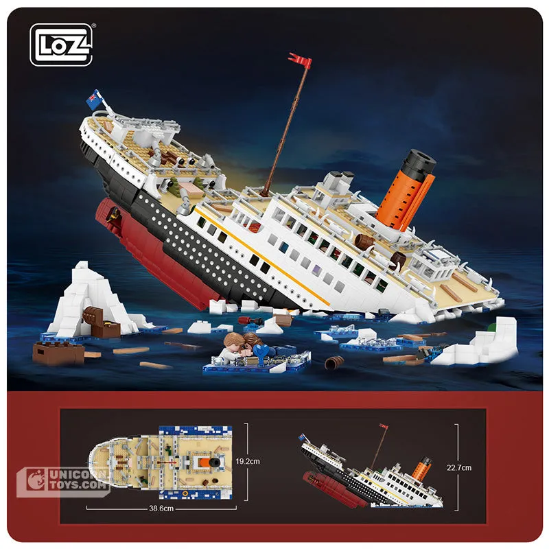 Sinking Titanic | LOZ 1060 Mini Block Movie Scene Set for Ages 14 