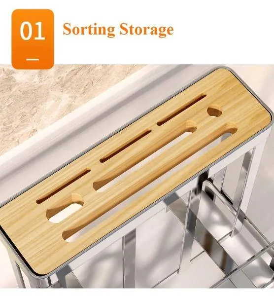 Stainless Steel Kitchen Utensils Organizer Drying Rack
