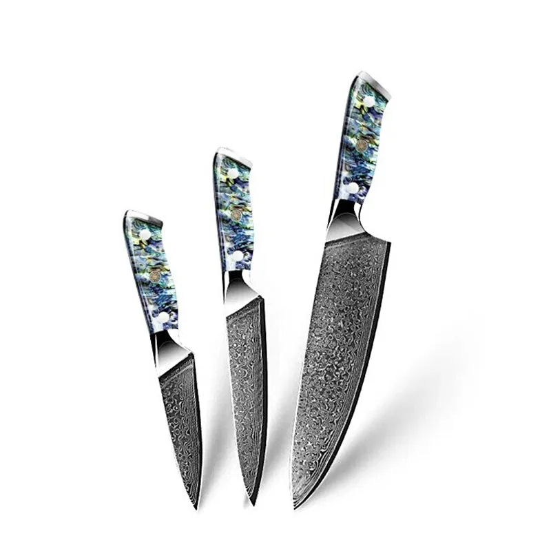 Supreme Sharp Damascus Japanese Knives Set