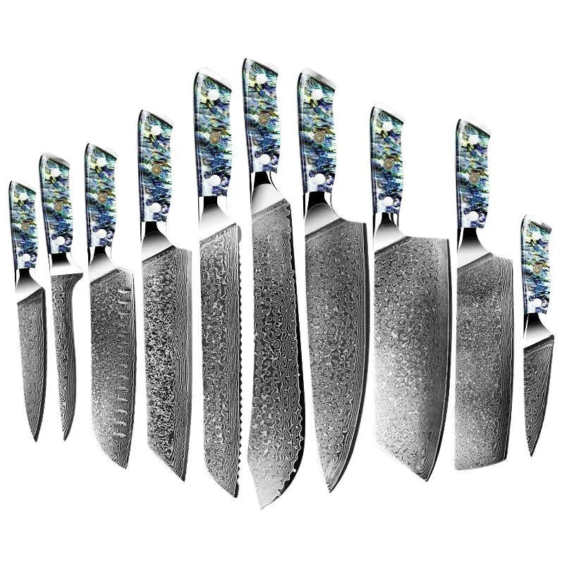 Supreme Sharp Damascus Japanese Knives Set