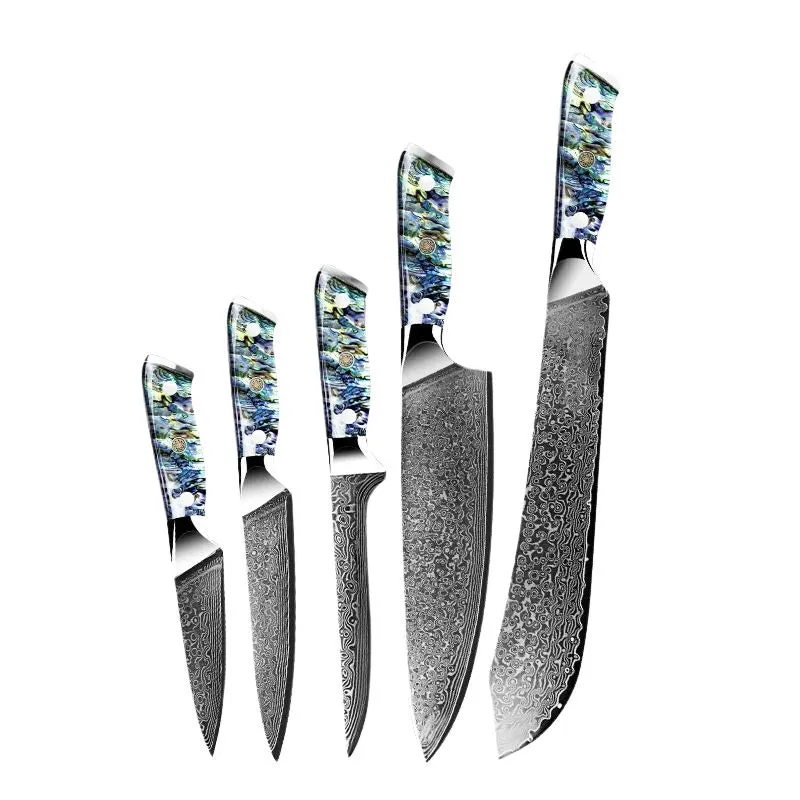 Supreme Sharp Damascus Japanese Knives Set