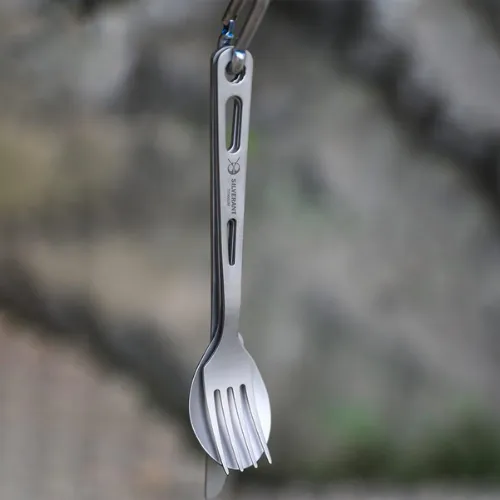 Titanium 3 Piece Cutlery Set (Knife, Fork and Spoon) by SilverAnt