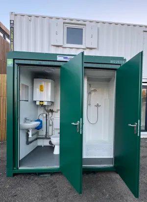 Toilet & Shower Block | 8x5 Ft | Brand New |Portable Toilet Blocks| GREEN | Shower Blocks | No 855 G
