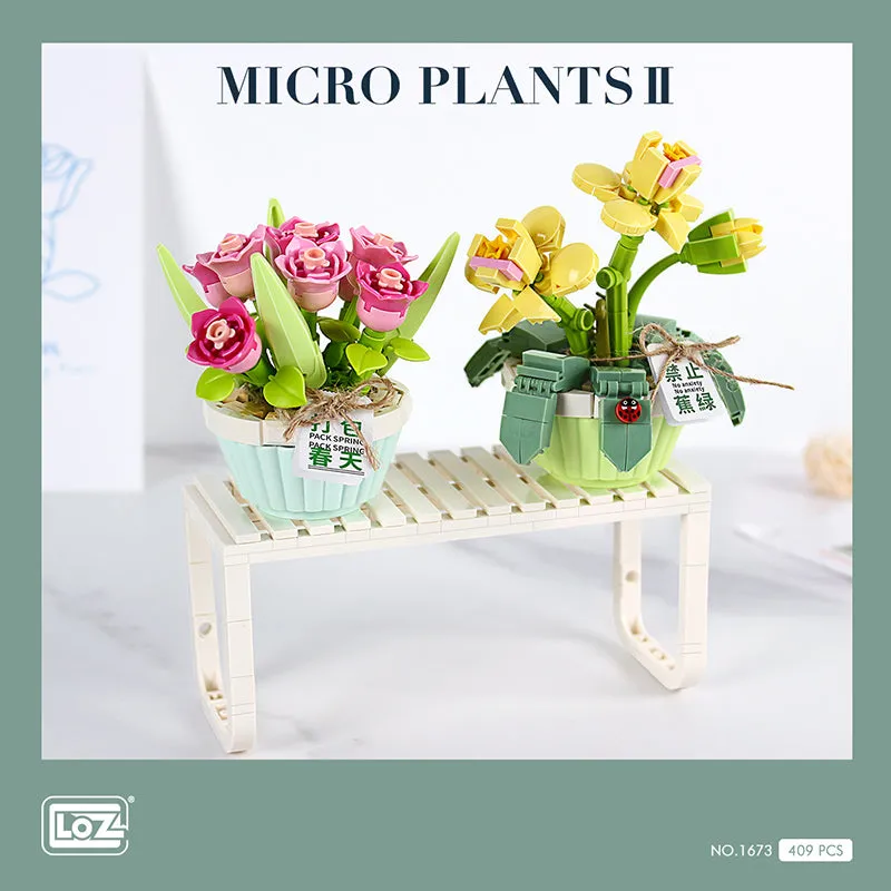 Tulip & Orchid Flower Pot | LOZ 1673 Mini Block Eternal Micro Plants Set for Ages 10 