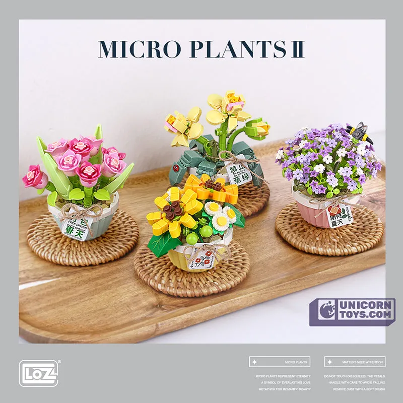 Tulip & Orchid Flower Pot | LOZ 1673 Mini Block Eternal Micro Plants Set for Ages 10 