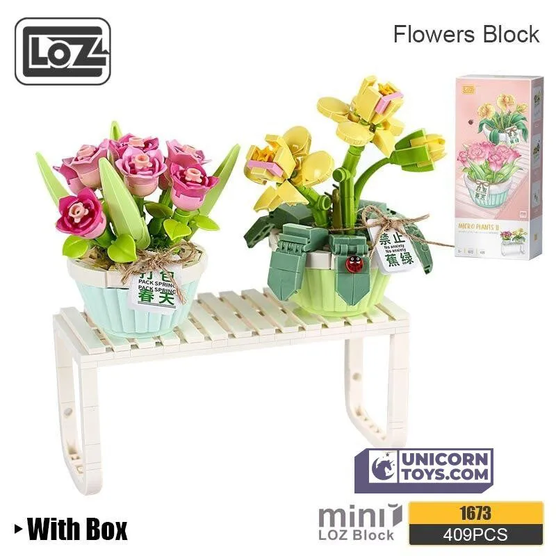 Tulip & Orchid Flower Pot | LOZ 1673 Mini Block Eternal Micro Plants Set for Ages 10 
