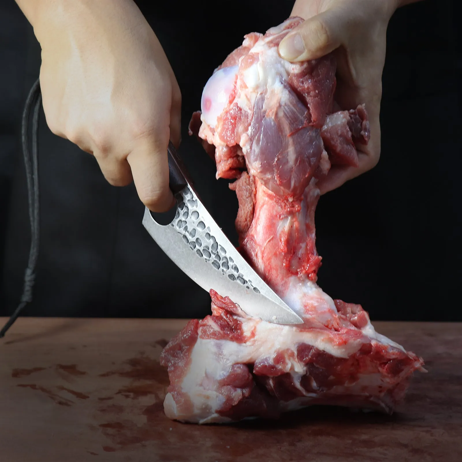 Viking Knife, AllynX hand forged boning knives for meat cutting, 5 Inch Huusk Chef Knives Meat Cleaver Butcher Knives, High Carbon Steel, for Kitchen, Camping, BBQ, Gift for Cook, Parents