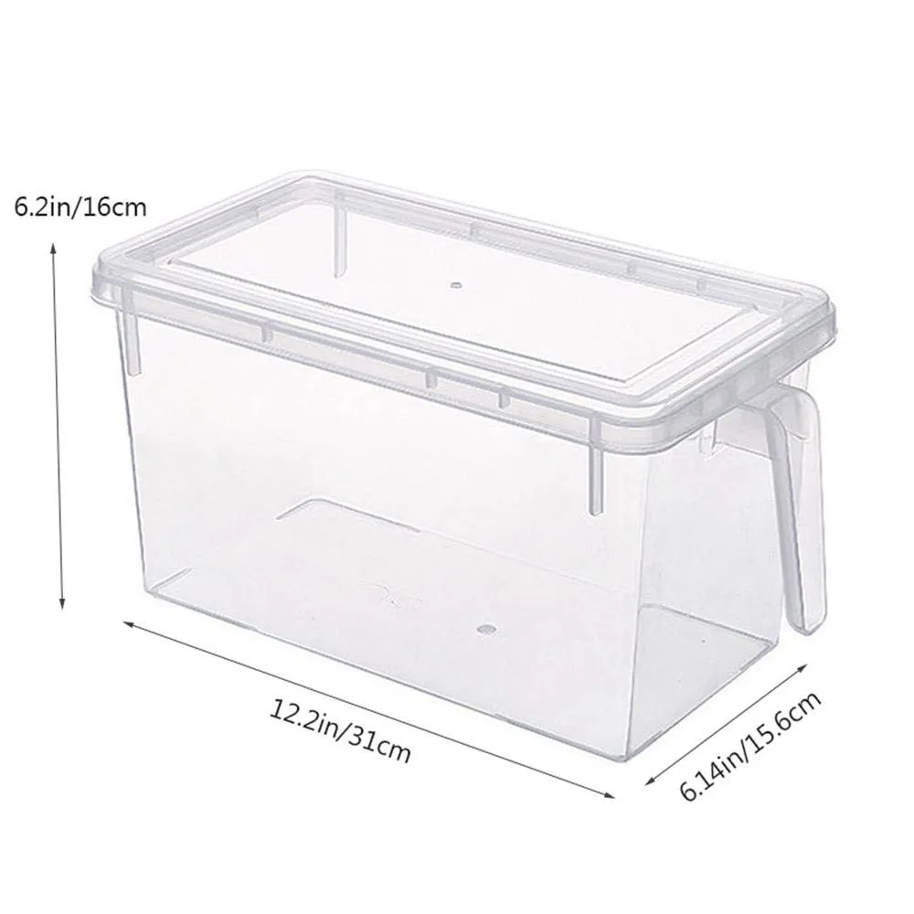 Volwco Food Storage Boxes With Lids Freezer Safe Volwco 3 Pcs 4.7L Large Plastic Kitchen Refrigerator Stackable Food Fruit Storage Containers With Handle