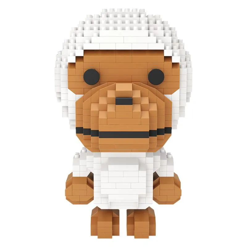 White Ape | LOZ Mini Block Building Bricks Set Cartoon Character for Ages 10 