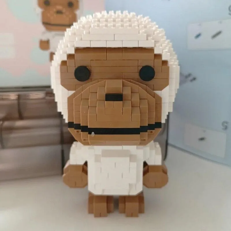White Ape | LOZ Mini Block Building Bricks Set Cartoon Character for Ages 10 