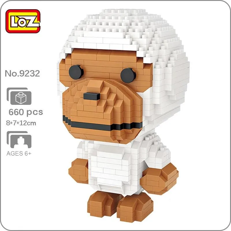 White Ape | LOZ Mini Block Building Bricks Set Cartoon Character for Ages 10 