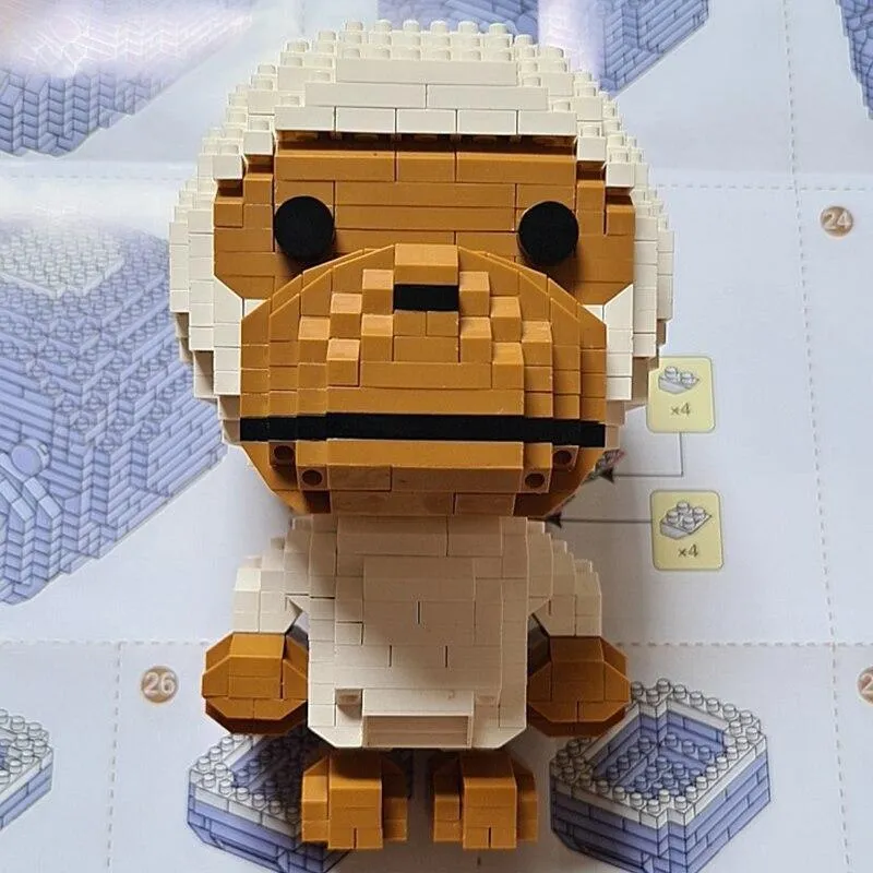 White Ape | LOZ Mini Block Building Bricks Set Cartoon Character for Ages 10 