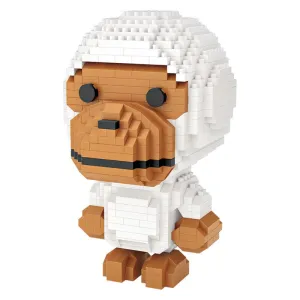 White Ape | LOZ Mini Block Building Bricks Set Cartoon Character for Ages 10 