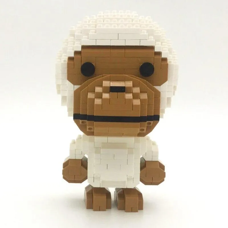 White Ape | LOZ Mini Block Building Bricks Set Cartoon Character for Ages 10 